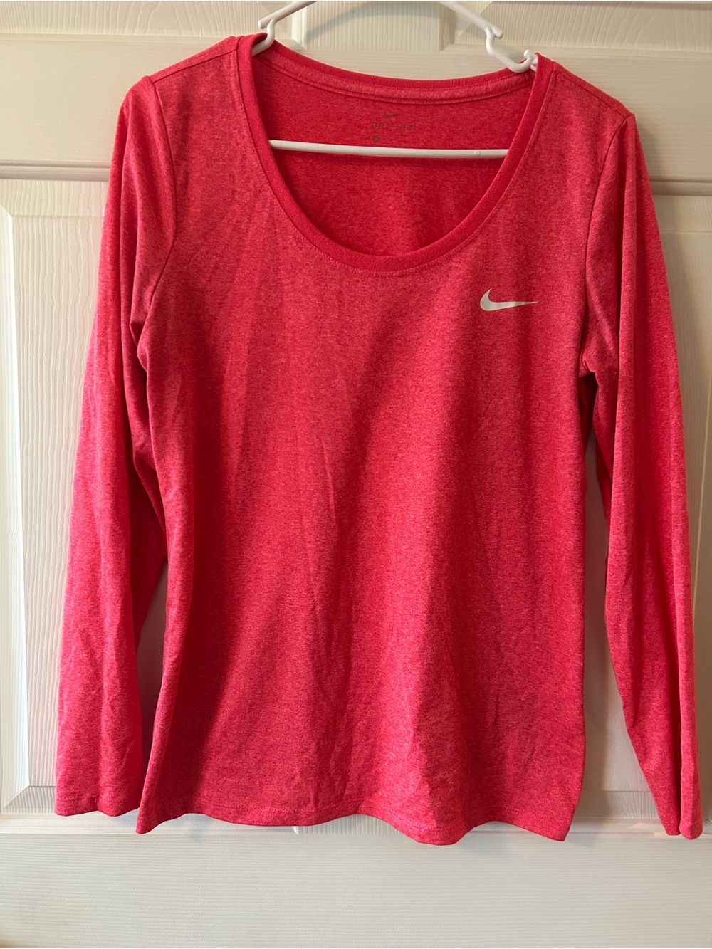 Nike Women's Long-Sleeve Scoop Neck Top - Hot Pink